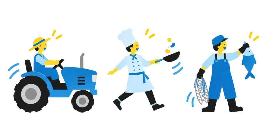 食と農のイメージイラスト