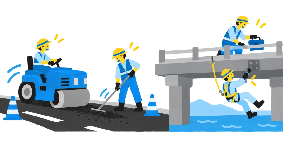 防災・インフラ整備のイメージイラスト